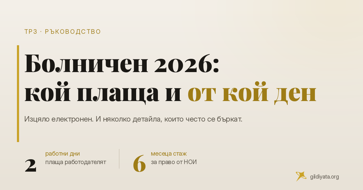 Болничен лист в 2026: електронен, кой плаща и от кой ден