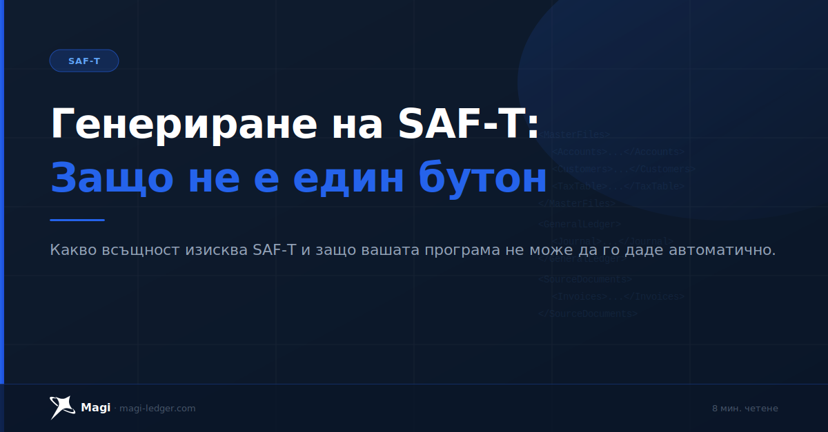 Генериране на SAF-T: Защо не е един бутон