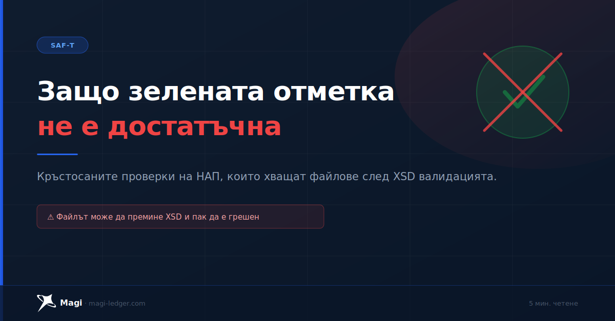 Най-честите грешки при валидация на SAF-T и защо зелената отметка не е достатъчна